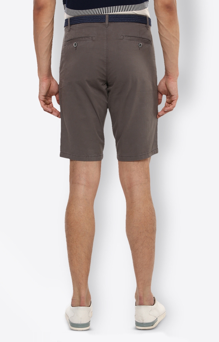 celio | Men's Brown Cotton Solid Shorts 3