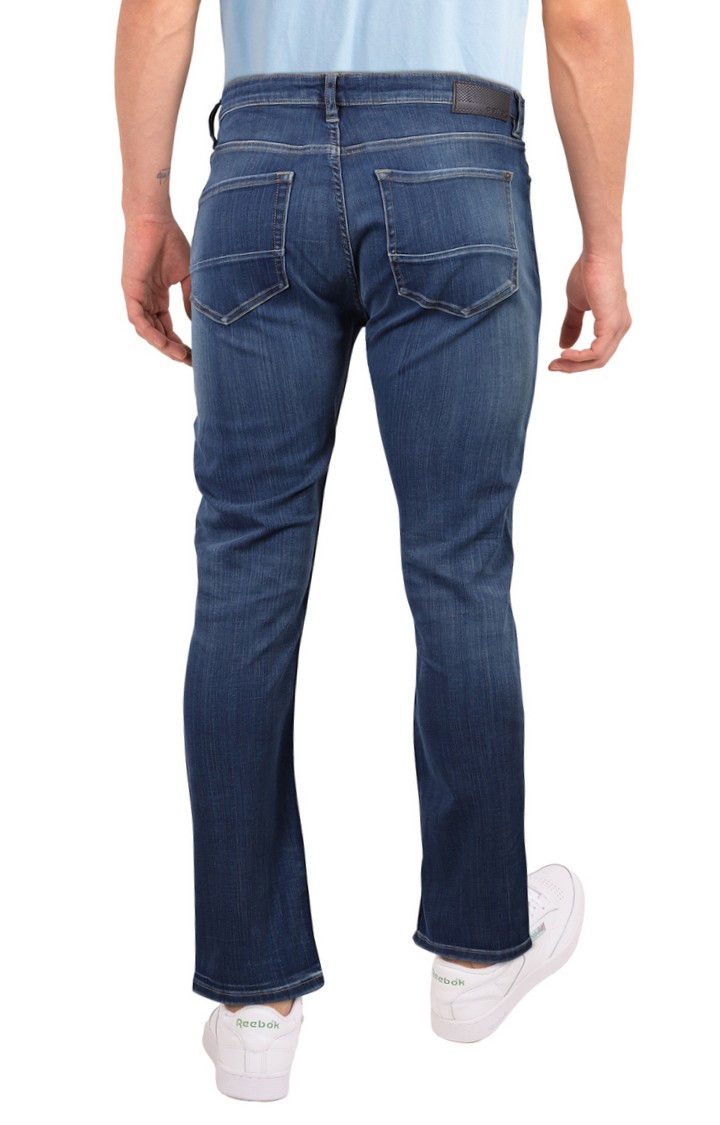 celio | Men's Blue Cotton Solid Slim Jeans 3