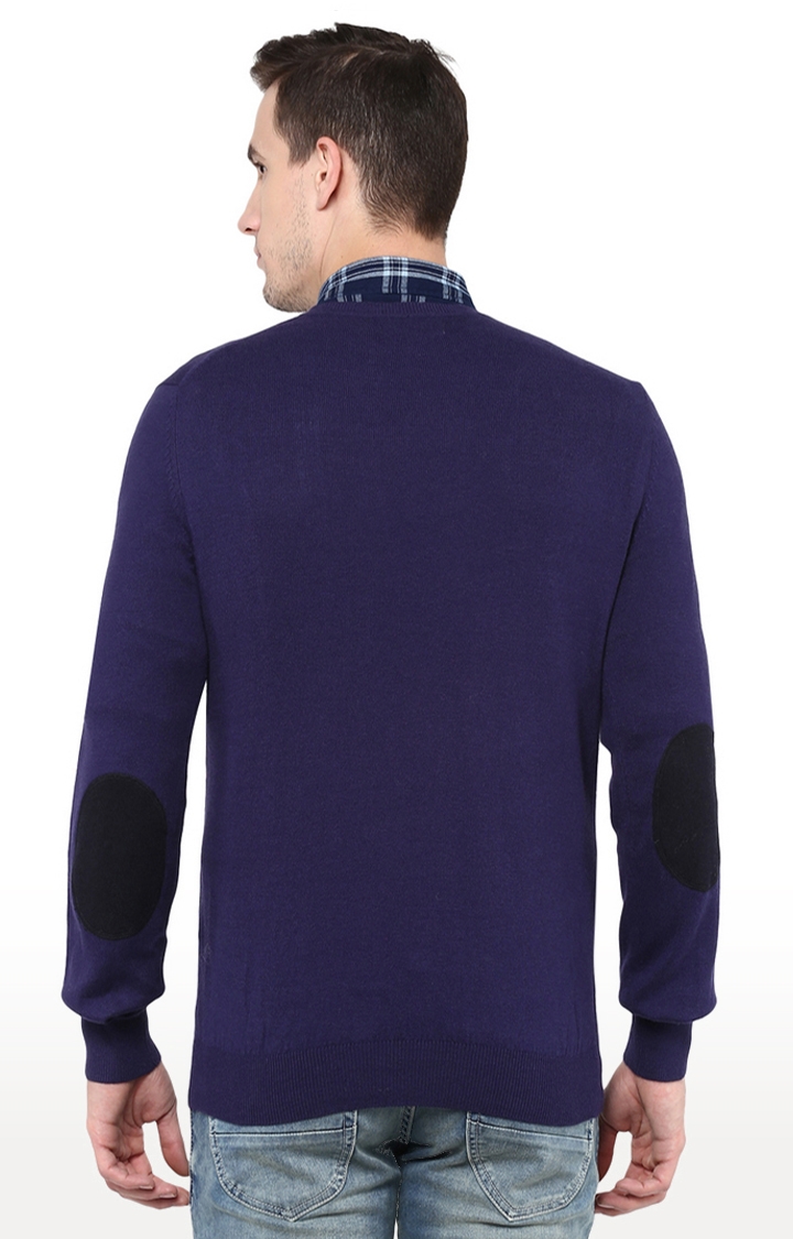 celio | Men's Blue Solid Sweaters 4