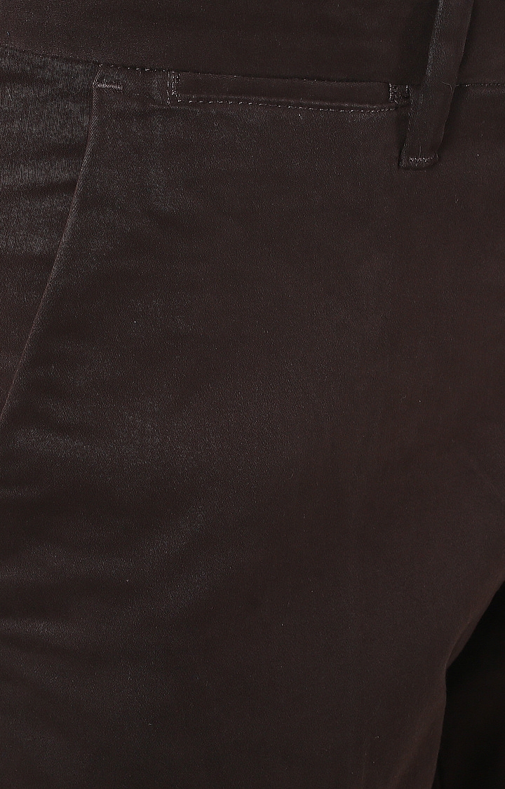 celio | Men's Brown Cotton Solid Straight Jeans 4