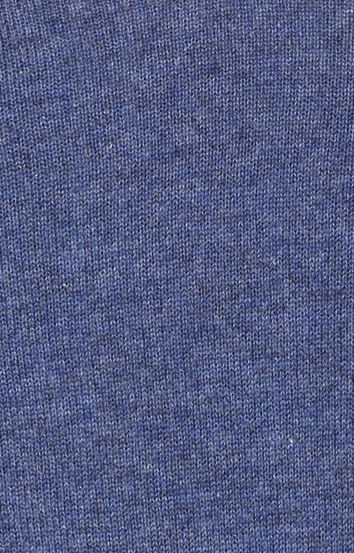 celio | Men's Blue Melange Sweaters 4