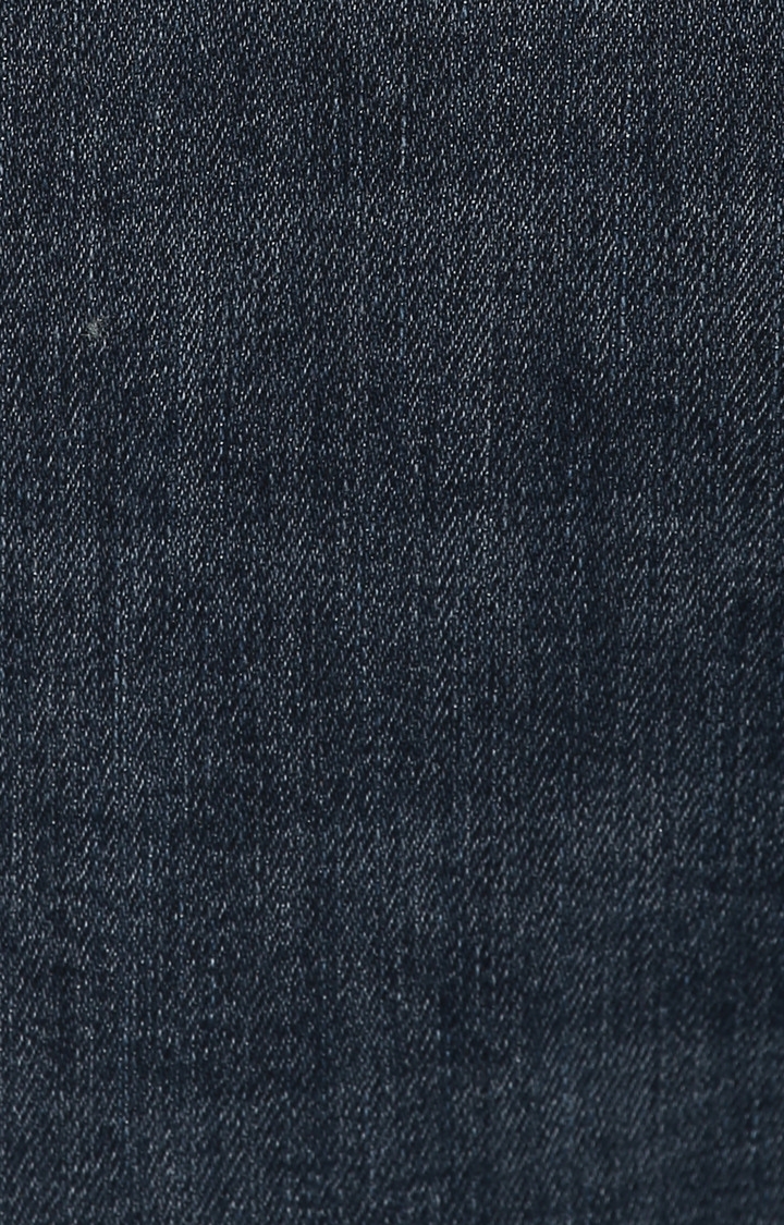 celio | Men's Blue Cotton Solid Slim Jeans 4