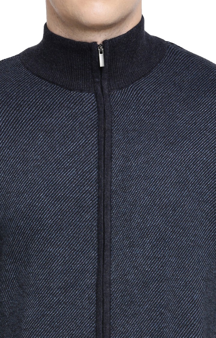 celio | Men's Blue Melange Sweaters 3