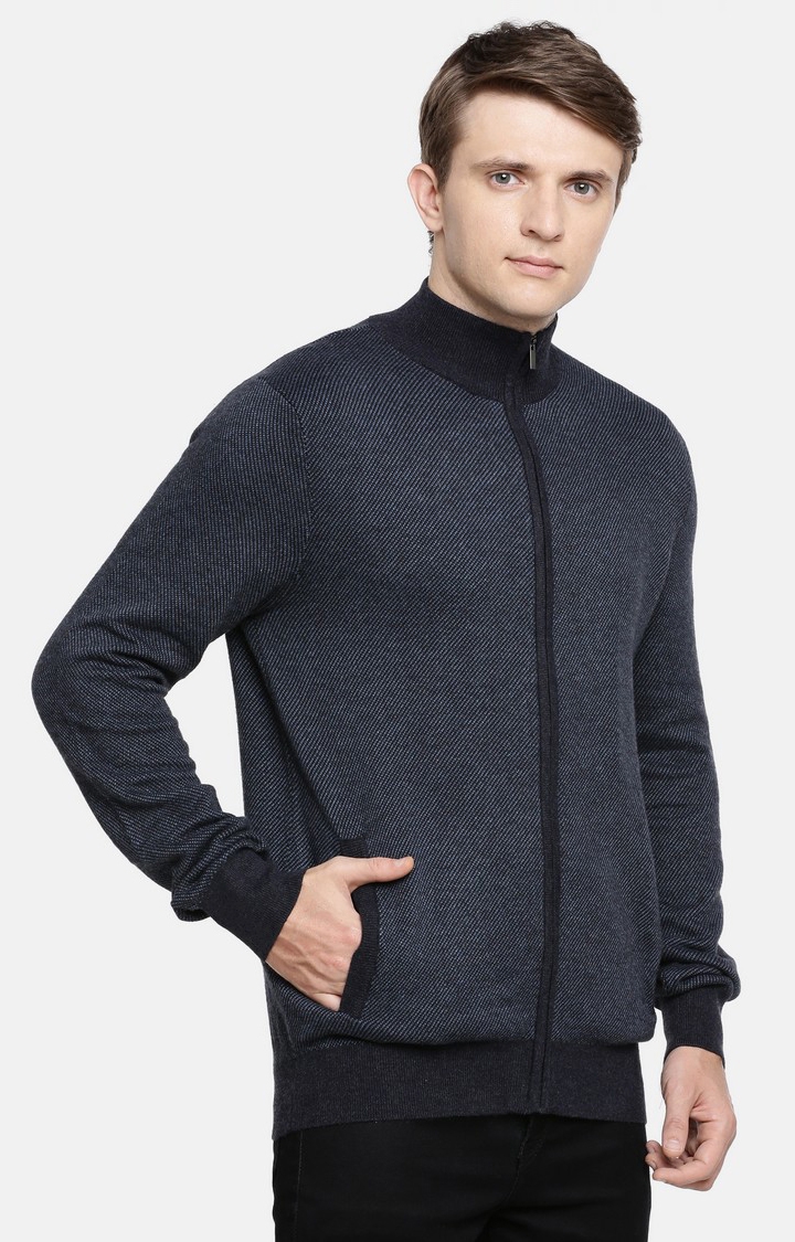 celio | Men's Blue Melange Sweaters 1