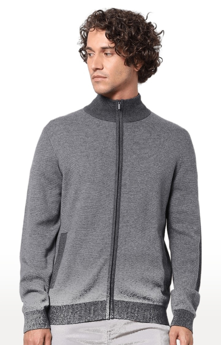 celio | Men's Grey Melange Sweaters