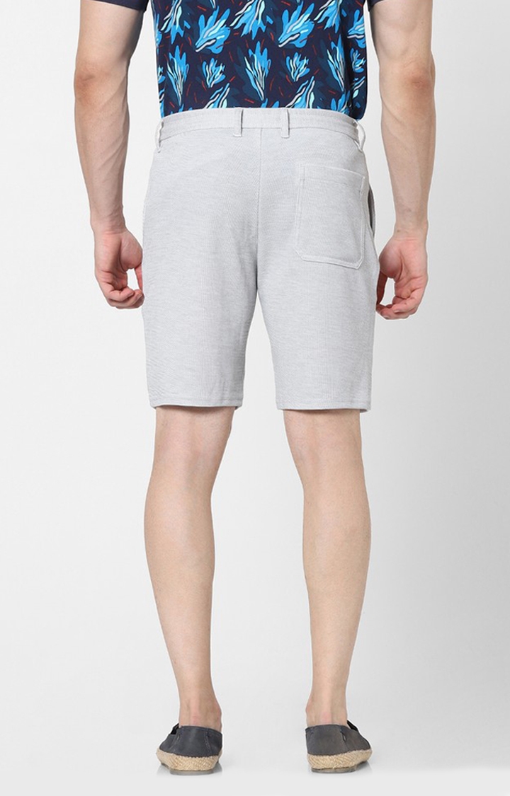 celio | Men's Grey Polycotton Solid Shorts 3