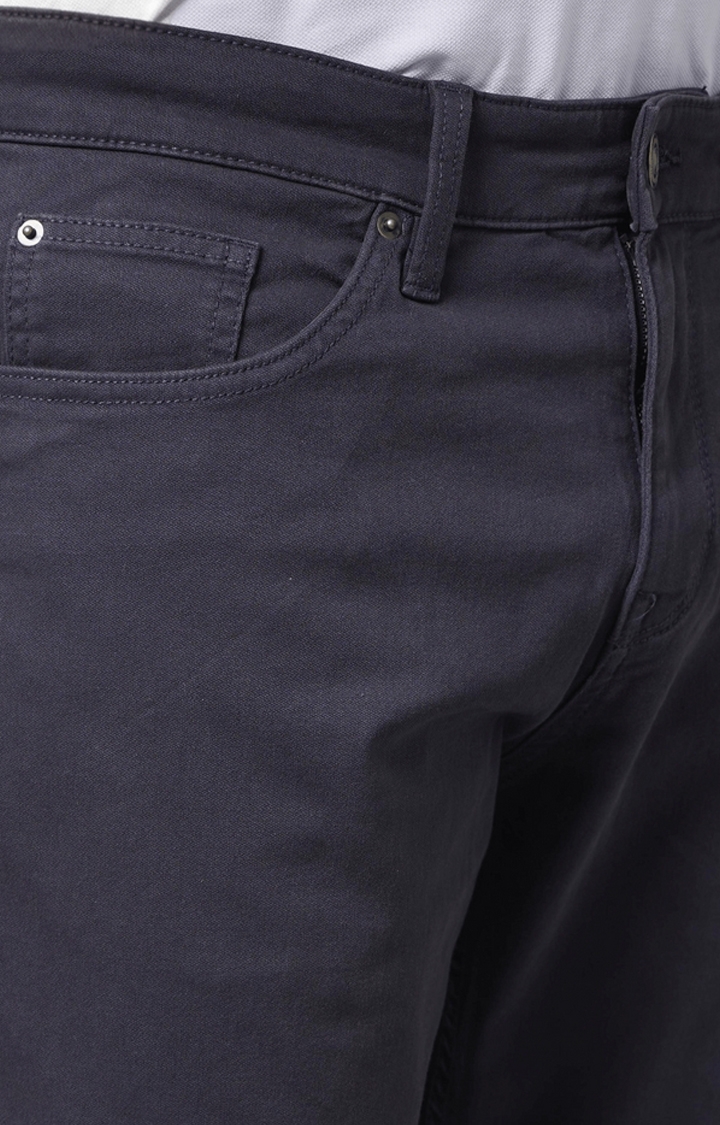 celio | Men's Blue Cotton Solid Shorts 5