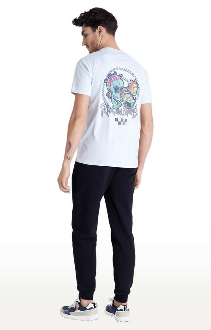 Men's Blue Cotton Solid Casual Joggers