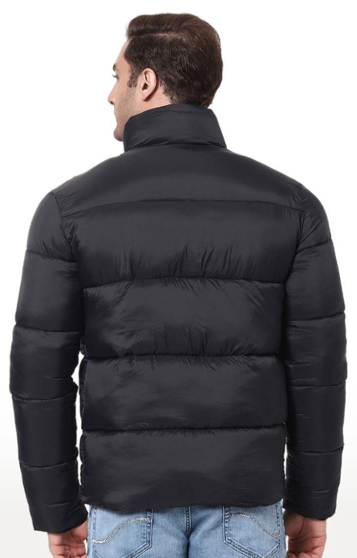 Men's Black Solid Bomber Jackets