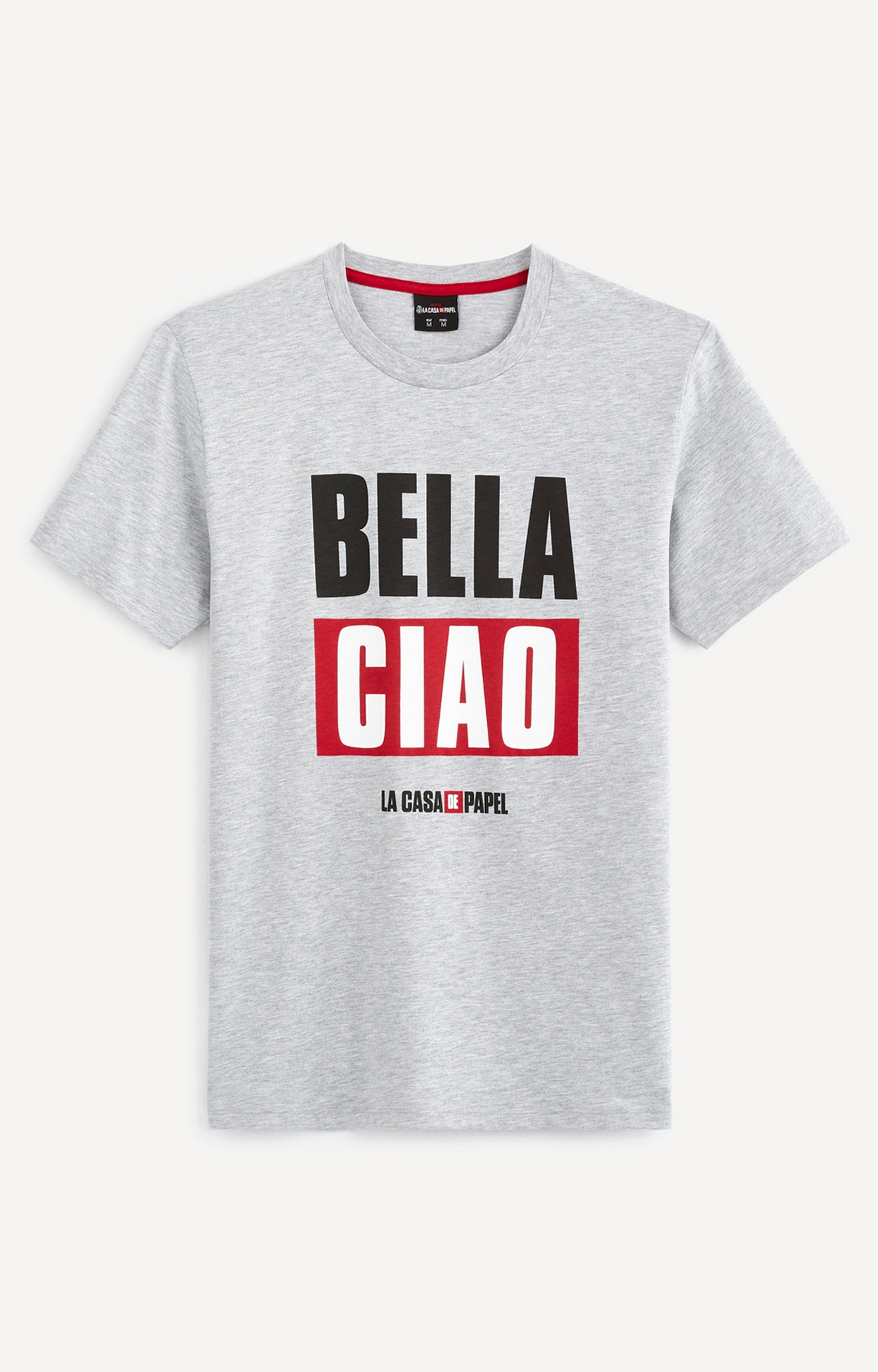 celio | Men's Grey Printed Regular T-Shirts 3