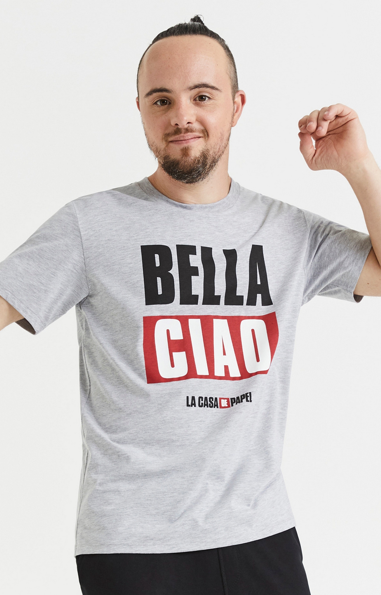 celio | Men's Grey Printed Regular T-Shirts 0