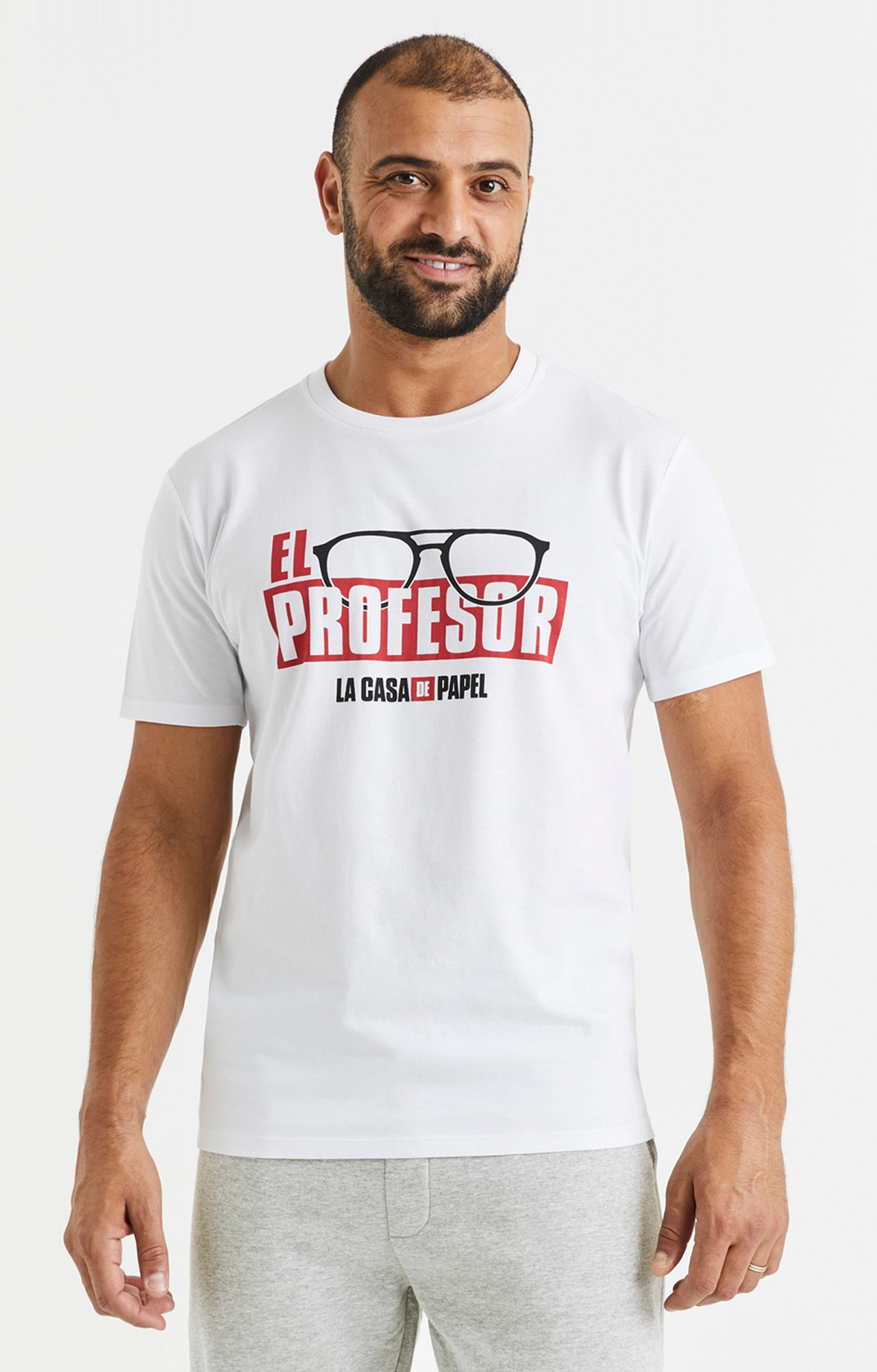 celio | Men's White Printed Regular T-Shirts 0