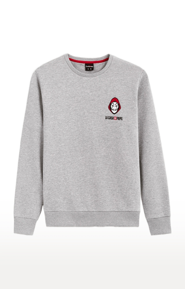 celio | Men's Grey Melange Sweatshirts