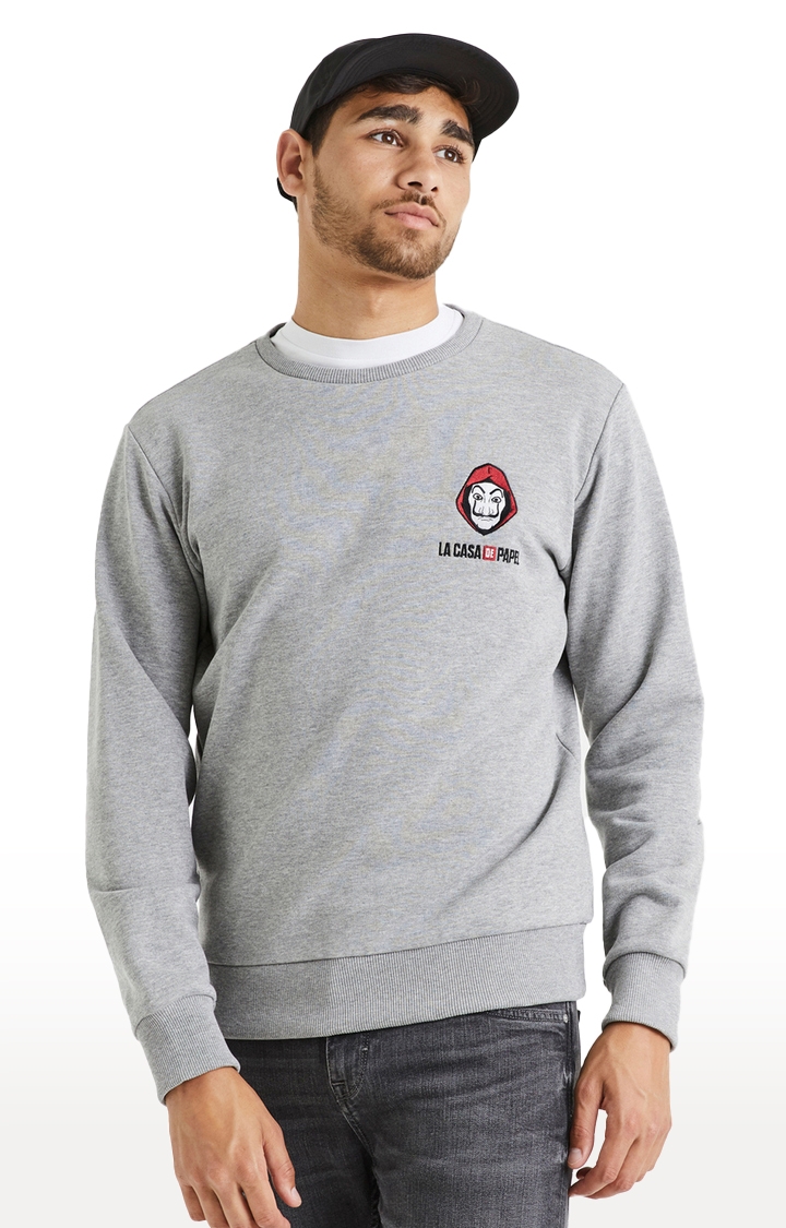 celio | Men's Grey Melange Sweatshirts 1