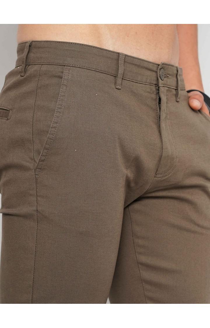 Men's Solid Brown Trouser