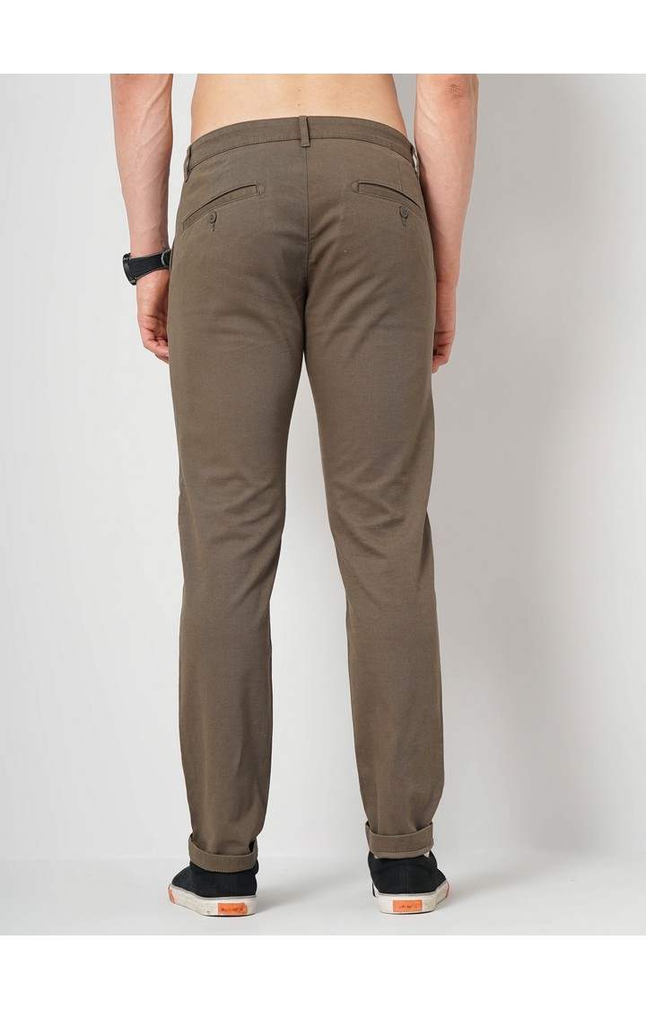 Men's Solid Brown Trouser