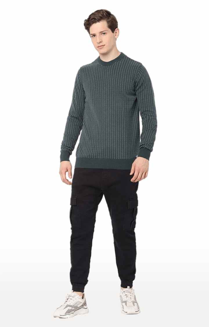 Men's Black Cotton Solid Joggers Jeans