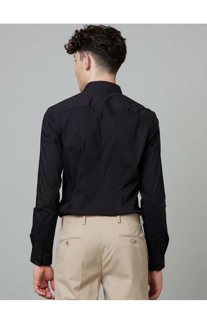 Men's Black Solid Formal Shirts