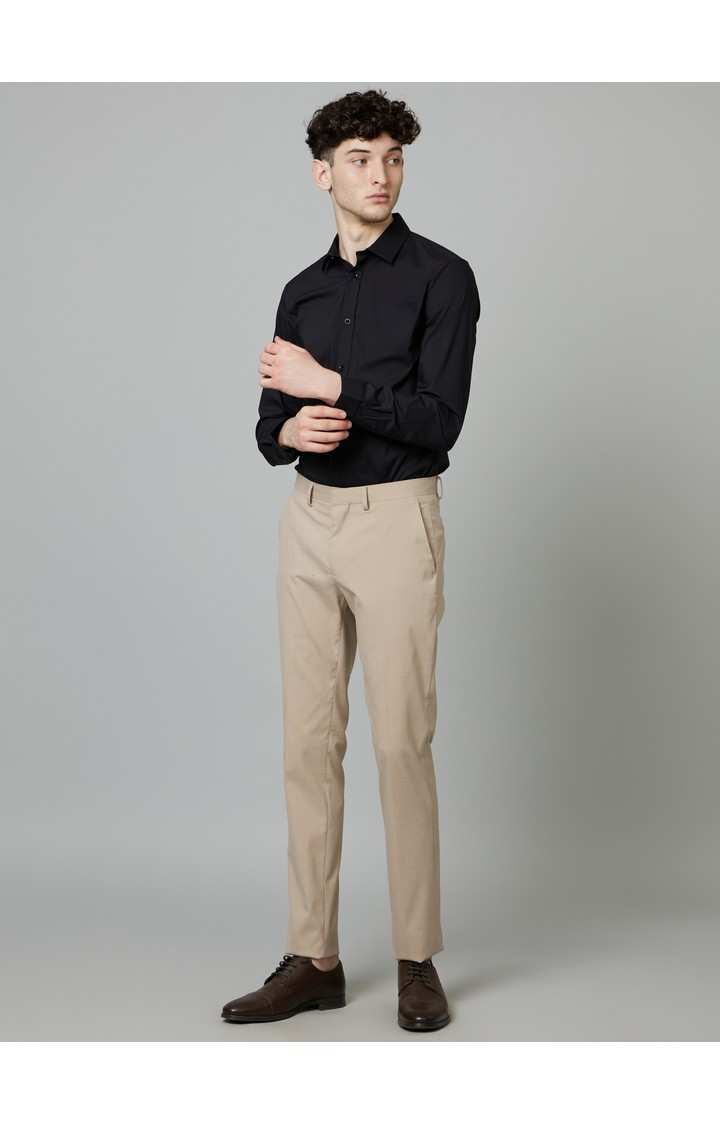 Men's Black Solid Formal Shirts