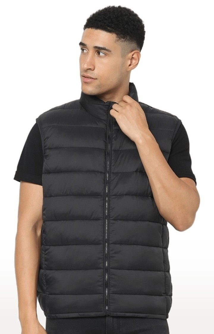 celio | Men's Black Solid Gilet