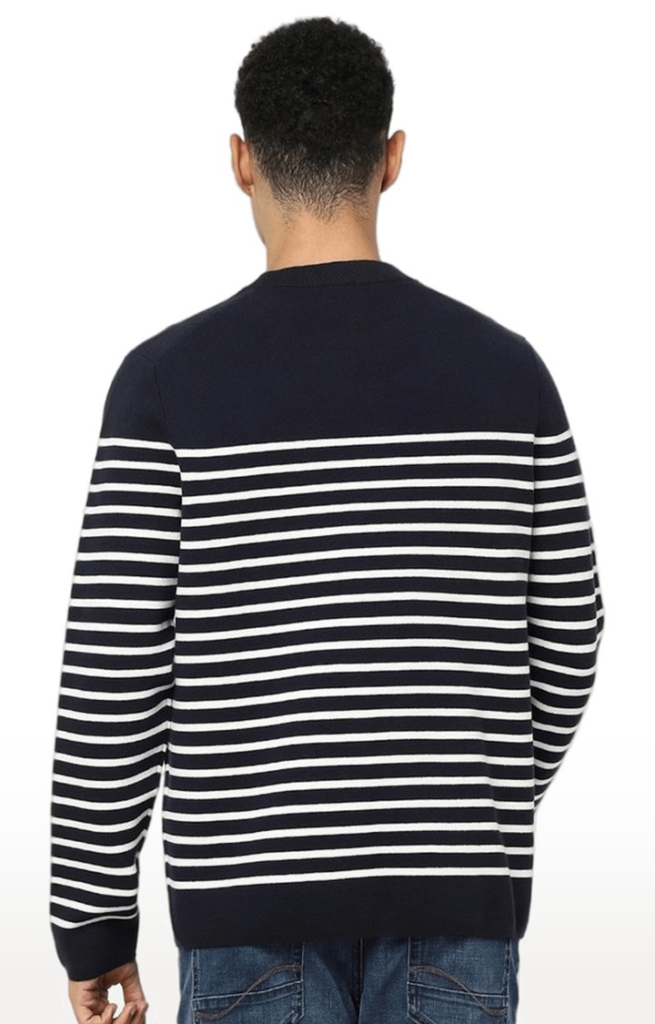 celio | Men's Black Striped Sweaters 3