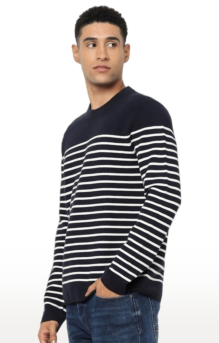 celio | Men's Black Striped Sweaters 2