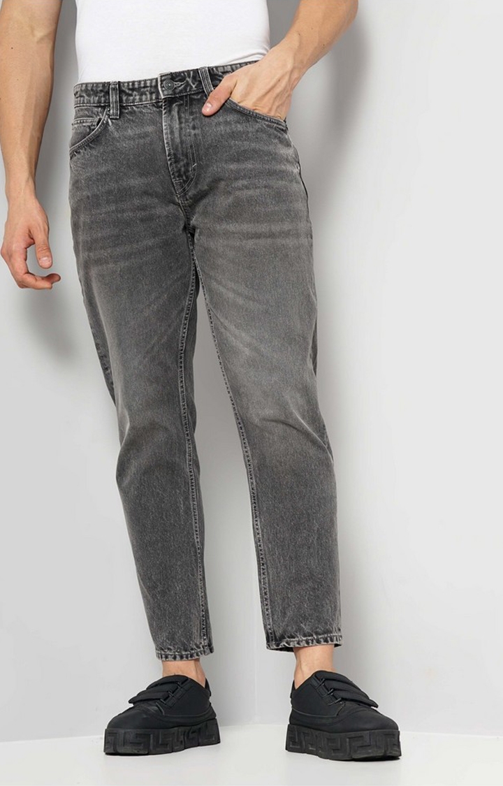 celio | Celio Gry Solid Relaxed Fit Casual Jeans