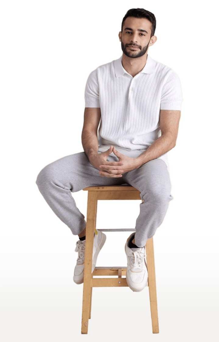 Men's Grey Polycotton Solid Casual Joggers