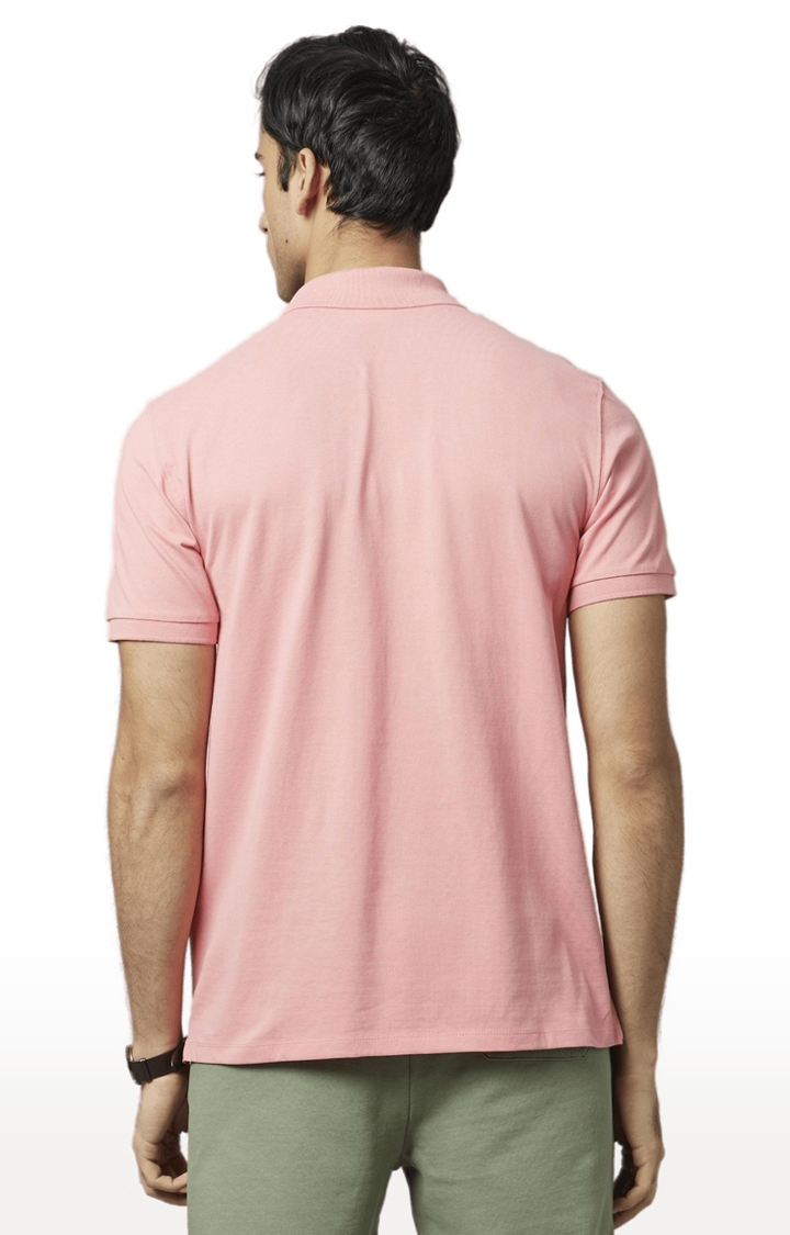 celio | Men's Pink Solid Polos 4