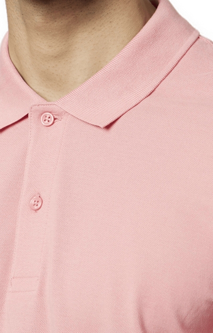 celio | Men's Pink Solid Polos 5