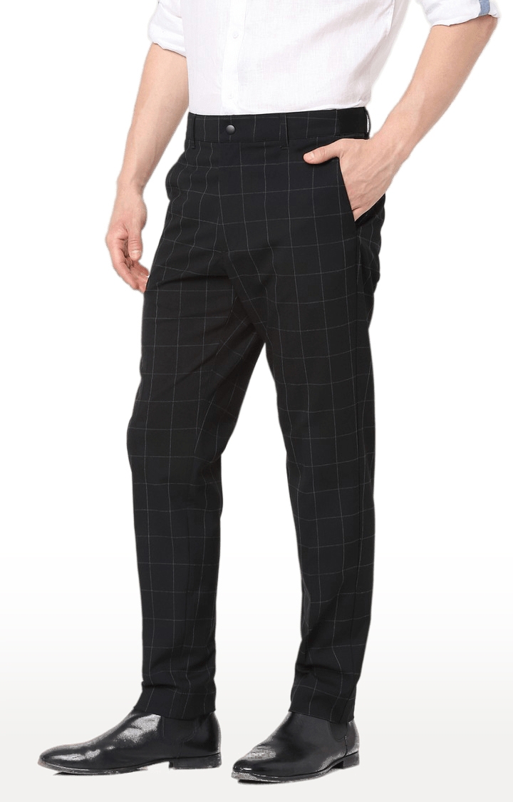 Office Men Check Trousers Formal Pants Business Suits Straight Leg Slim  Summer | eBay