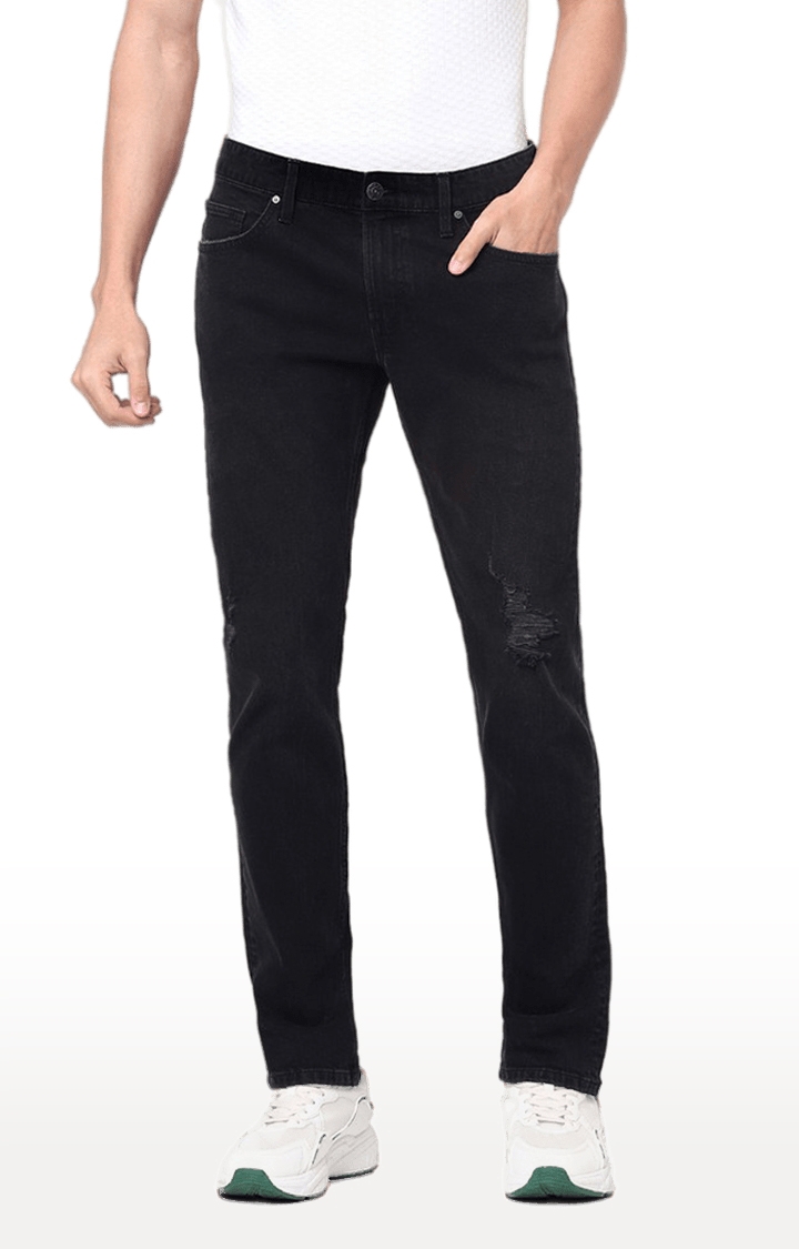 Carbon Black Slim Fit Narrow Bottom Jeans – Mode De Base Italie