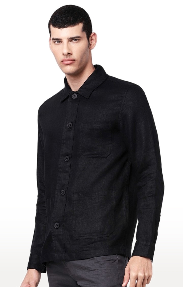 celio | Men's Black Solid Casual Shirts 3