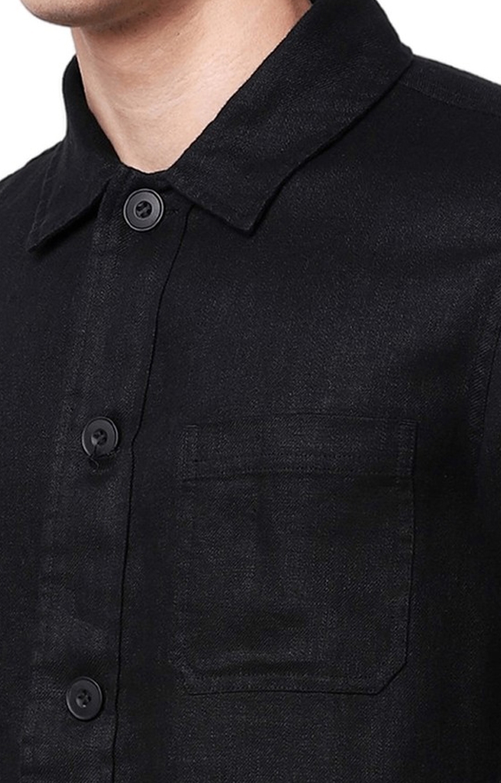 celio | Men's Black Solid Casual Shirts 5