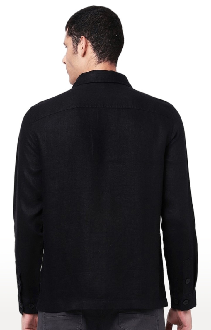 celio | Men's Black Solid Casual Shirts 4