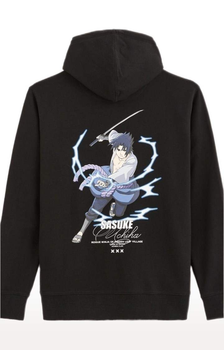 Men's Black Solid Hoodies