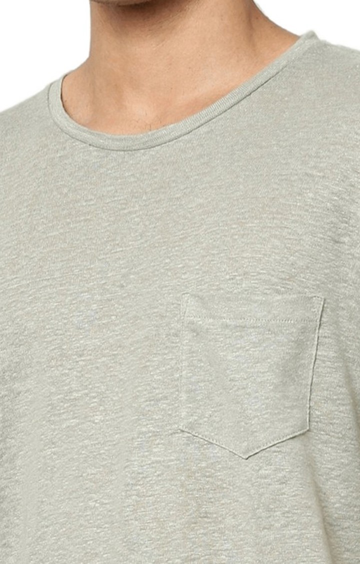 Men's Grey Melange Boxy T-Shirt
