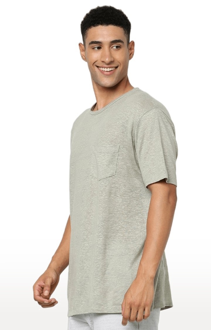 Men's Grey Melange Boxy T-Shirt