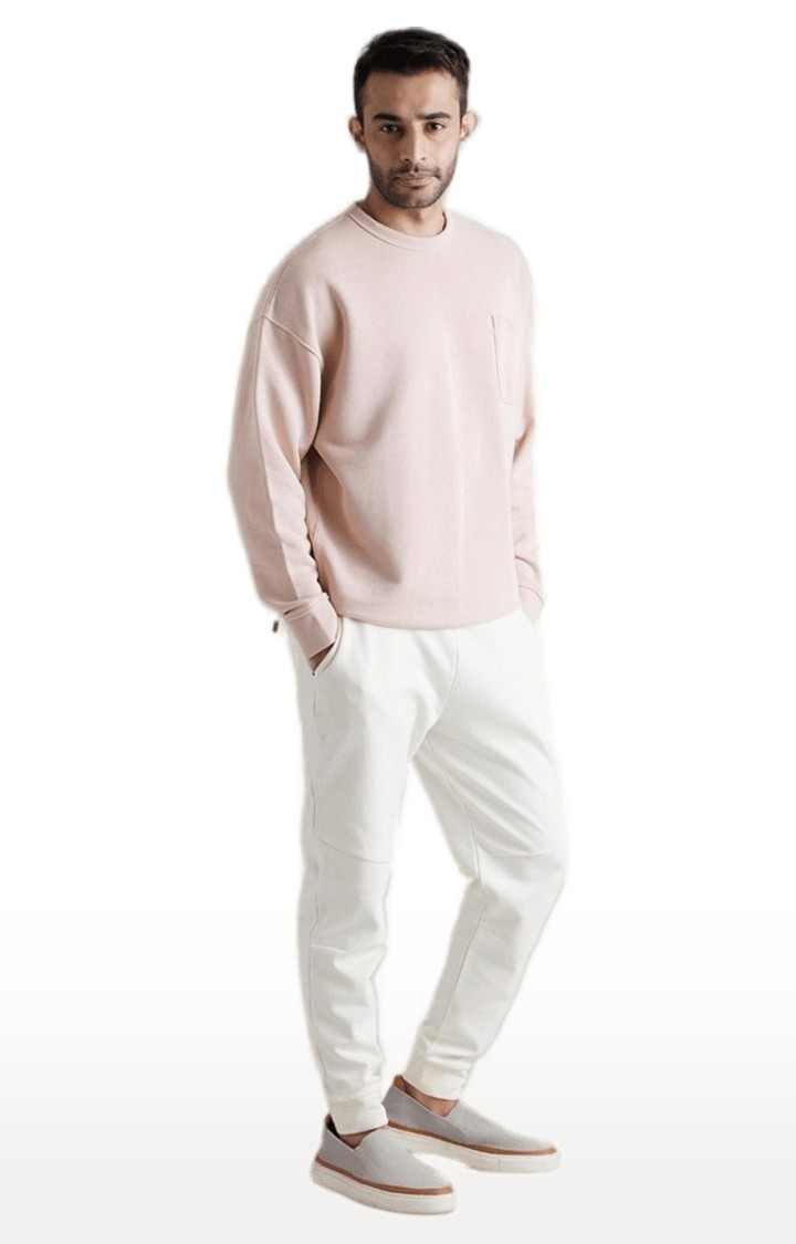 Men's Pink Solid Sweatshirts