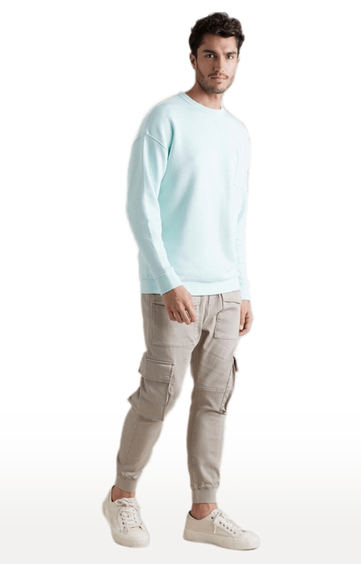 celio | Men's Blue Solid Sweatshirts 2