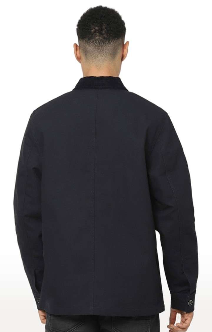 Men's Black Solid Western Jackets