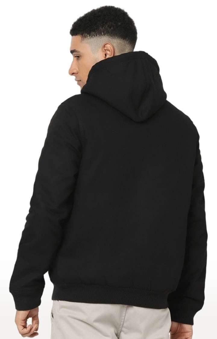 Men's Black Solid Hoodies