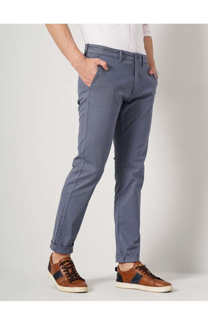 Men's Solid Grey Trouser