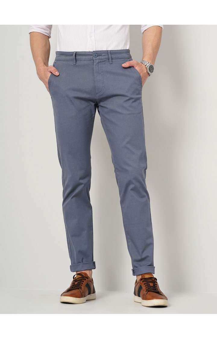 Men's Solid Grey Trouser