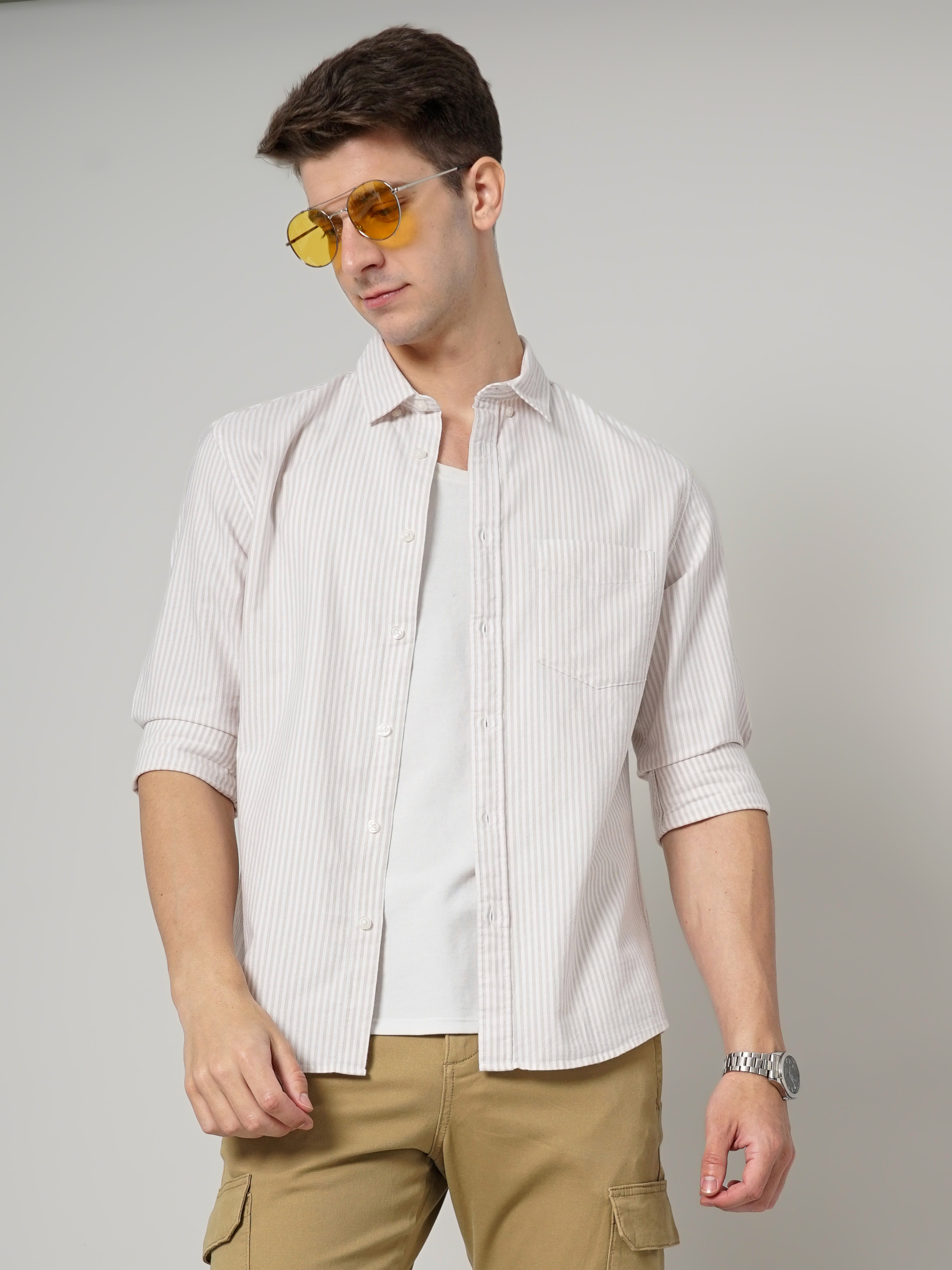 celio | Celio Men's vertical-stripes Shirt