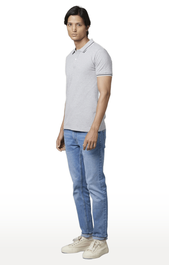 celio | Men's Grey Solid Polos 3