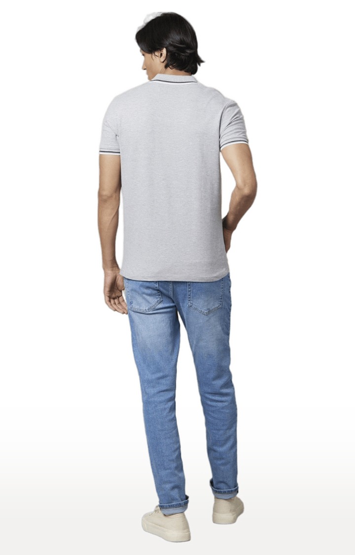 celio | Men's Grey Solid Polos 5