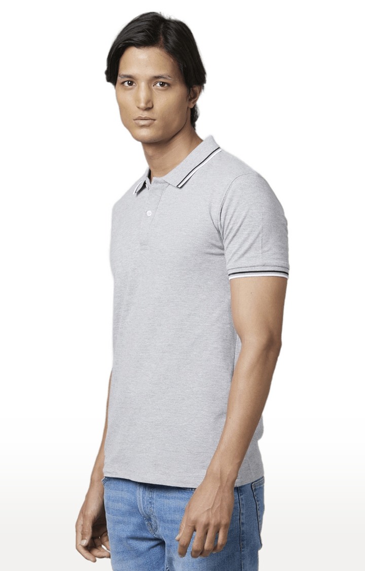 celio | Men's Grey Solid Polos 0