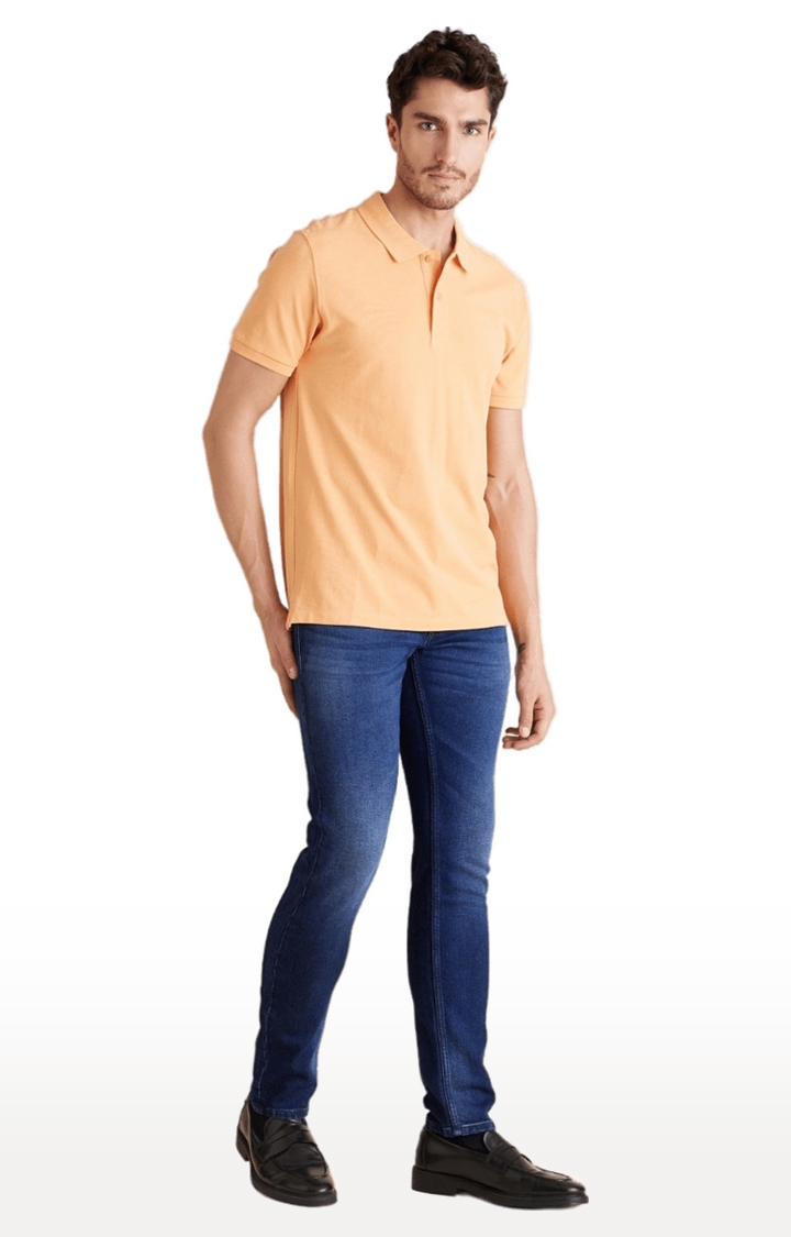 celio | Men's Orange Solid Polos 3