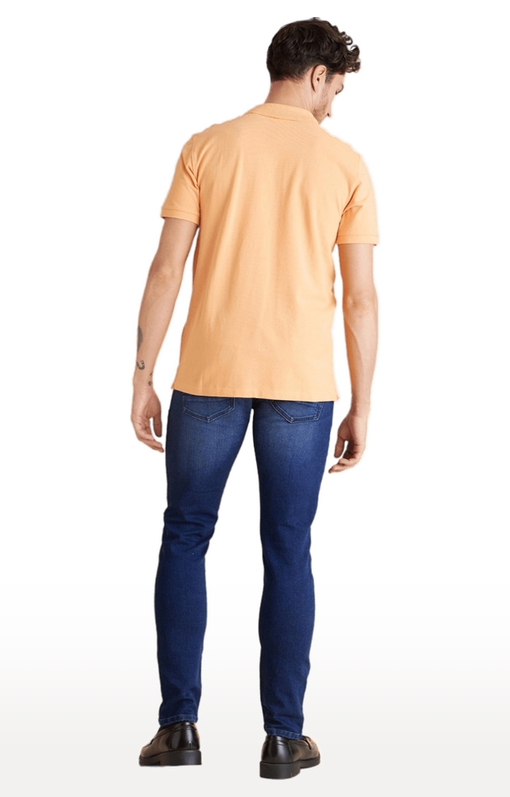celio | Men's Orange Solid Polos 5